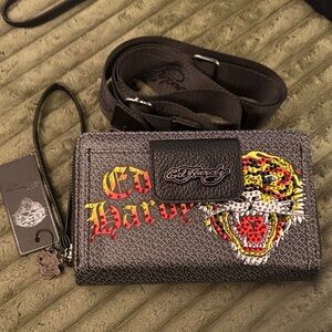 SOLD Ed Hardy Bedazzled Crossbody Bag